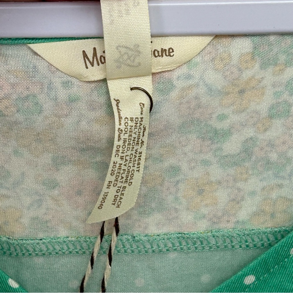 Matilda Jane Dream Chasers Free to Be Teal and Pastel Floral Top - Picture 4 of 6